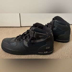 Nike Black Air Force 1 High Top Sneakers